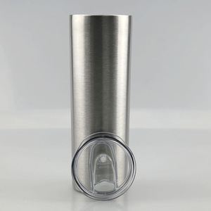 Vasos delgados de acero inoxidable de 20 oz con doble pared y aislamiento al vacío, con pajita, al por mayor - Product Image 3