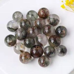 Venta al por mayor de esferas de cuarzo fantasma pulido para jardín, piedras semipreciosas, bolas de piedra para bricolaje, decoración del hogar, regalo, cristal curativo - Product Image 4