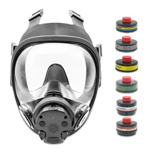 Stylish Standard Approved Prevention Biological Dustproof Emergency Tube High Filtering Full Face Respiratory Gas Masks