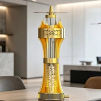 Cachimba Portátil DS DS-204 de Aleación de Aluminio con Caja de Regalo de 45CM, Acabado Lacado Moderno, Conexión USB, 1 Manguera - Ideal para Viajes y Fiestas