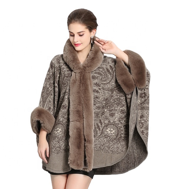 Роскошная накидка, дешевая зимняя накидка из искусственного меха, оптовая продажа, Осеннее модное женское пончо из искусственного меха