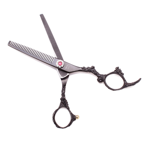 Kéo Cắt Tóc 5.5 ''6 "Aqiabi Nhật Bản Thép Tóc Kéo Đen Tóc Cắt Kéo Mỏng Kéo Màu Đen Chất Lượng Cao A9005 - Product Image 6