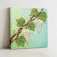 LS Gevormde 5D DIY Parel Schilderij Kit Druivenroos Bloem Gedeeltelijke Stippen Schilderij Gouden Diamanten Witte Halve Parel Handgemaakt Ambacht DIY