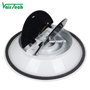 Diffuseur de plafond rond avec amortisseur en plastique Diffuseur d'air circulaire en aluminium à <span class=keywords><strong>volume</strong></span> réglable - Product Image 2