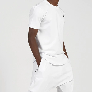 Abbigliamento sportivo da uomo pantaloncini estivi Set t-Shirt Shorts tuta Casual 100% cotone T-Shirt <span class=keywords><strong>con</strong></span> Shorts Twin Set - Product Image 1