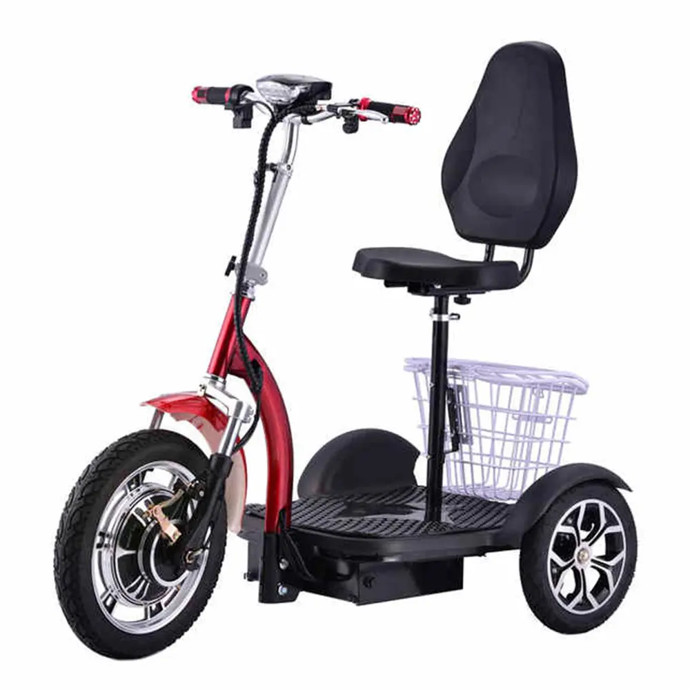 Triciclo pieghevole pieghevole motore viaggio adulto Handicap 3 mobilità a tre ruote disabili scooter elettrici portatori di Handicap in vendita