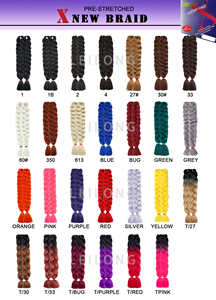 Cheveux synthétiques pré-étirés en gros pour tresses africaines, texture Yaki, <span class=keywords><strong>deux</strong></span> paquets de 48 pouces, 170g - Product Image 5