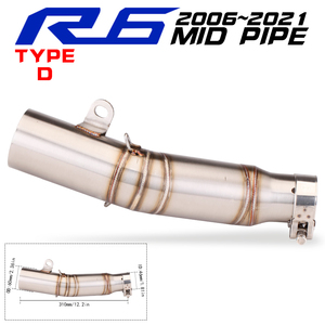 Nuevo sistema de escape completo para motocicleta <span class=keywords><strong>Kawasaki</strong></span> <span class=keywords><strong>R6</strong></span> Original Escape Slip-on Front Tube Link Pipe Connect - Product Image 3