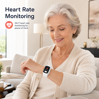 Reloj Inteligente Android 4G con GPS, Monitor de Ritmo Cardíaco, Botón SOS, Resistente al Agua IP67, Diseño Cuadrado y Alerta de Geocerca para Personas Mayores