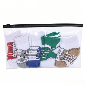 Meias Esportivas de Algodão para Bebês Meninos de 0 a 12 Meses, Conjunto com 5 Pares, Respiráveis, Macias, Antiderrapantes, para Uso Diário e Recém-Nascidos - Product Image 3