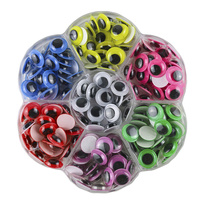 12mm Neon-Colored Wiggly Eyes Kit d'artisanat de bricolage dos auto-adhésifs pour enfants pâte jouets boîte ensemble pour la créativité