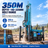 Foreuse sur chenilles pour puits d'eau de 350 m, machine de forage de puits profonds de 140-325 mm pour puits d'eau et roches dures