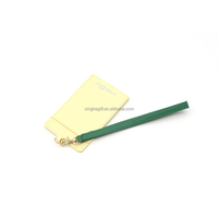 Regalo Promocional de Moda para Hombres y Mujeres, Cordón Corto Amarillo de Cuero para Tarjetas de Identificación, Portadocumentos, Cartera con Logotipo Personalizado