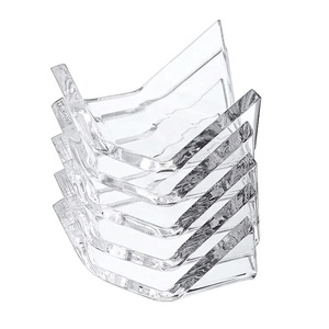 Présentoirs triangulaires en acrylique transparent personnalisés en gros avec 5 packs par lot pour la présentation - Product Image 1