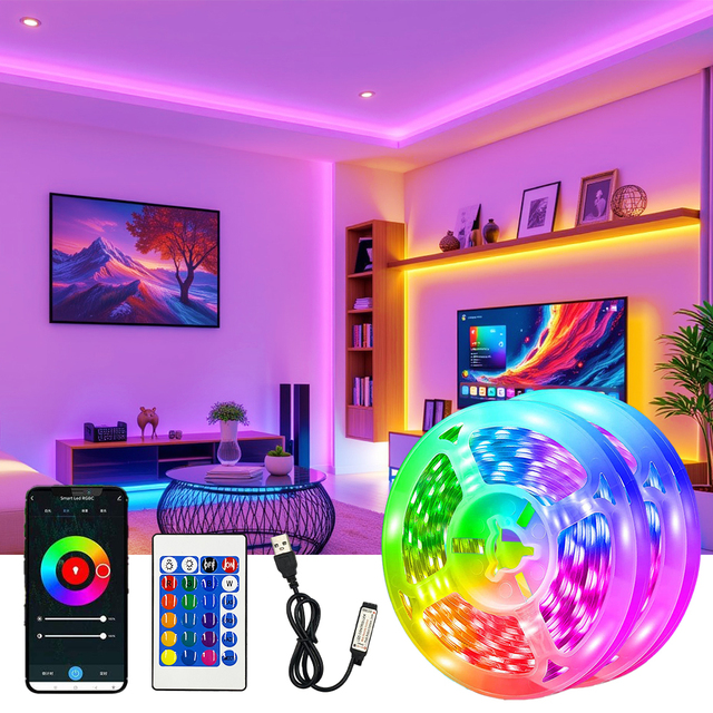 RGBIC Sync Sensing App Control Control Strip Immersion LED TV Backlight with Camera