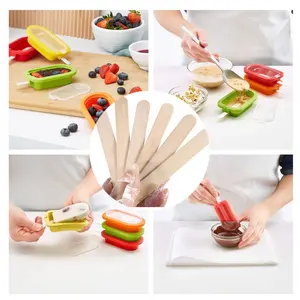 Tùy chỉnh in mang nhãn hiệu Popsicle gỗ gậy thường xuyên vuông số lượng lớn Popsicle thanh