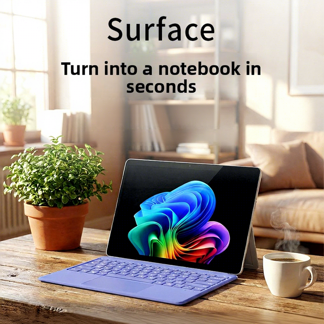 Newest Wireless Magnetic Keyboard US Layout RGB Backlit Ultra Slim Design With Trackpad Functions for Surface Pro 12