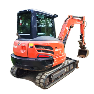 Mini-excavatrice Kubota KX040-4, excavatrice compacte sur chenilles avec cabine, accessoire tarière, hydraulique, 4 tonnes, excavatrice d'occasion - Product Image 1