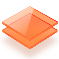 Feuille de plates-formes: perspex, panneau en acrylique, Orange, brillant/mat, opaque ou transparent