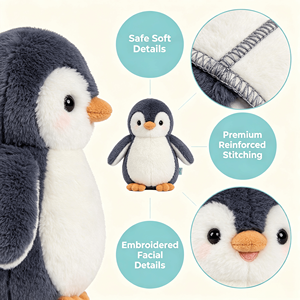 Peluche Pingouin Chanteur Intelligent en Coton Doux, Couleurs Personnalisables, Logo Personnalisé, Jouets pour Décoration de Chambre d'Enfant - Vente Chaude - Product Image 2