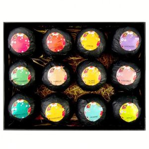 12pcs Ingrédients Naturels Organiques Bain Fizzies Huiles Essentielles Douche Bombes De Bain Coffret Cadeau pour Femmes - Product Image 3