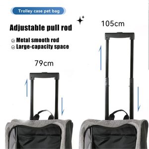 Transportín Multifuncional para Mascotas con Barra de Arrastre Ajustable, Bolsa Práctica para Mascotas con Malla Transpirable y Diseño que Reduce la Carga - Product Image 6