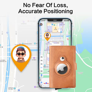 Porte-cartes en aluminium en cuir personnalisé Porte-cartes de crédit RFID Pop Up Wallet - Product Image 4