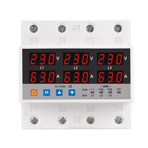 3 Phase SYN ASYNC Synchronous Asynchronous Voltmeter Adjustable Over Under Voltage Current Limit Protection Relays Protector