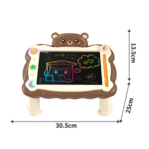 Grosir 10 inci kartun beruang LCD papan gambar bangku layar warna mainan belajar untuk anak-anak - Product Image 5
