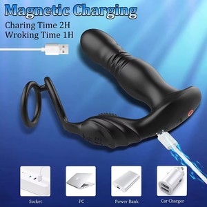 STELLAR PATH Masseur de prostate masculin télescopique vibrant sans fil 10 modes, plug anal en silicone pour hommes - Product Image 4