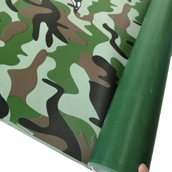 DERFLEX Heavy Duty Pvc Cover Tarpaulin Camouflage Blue