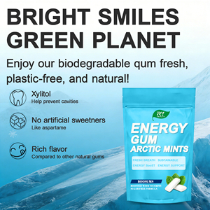 OEM ODM Sugar Free Chewing Gum Caffeine for Enhance Focus and Energy Xylitol <strong>Vitamins</strong> Supplement Nootropic Mints Gum - Product Image 4