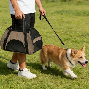 Sac de transport pour animaux de compagnie avec logo personnalisé, respirant, pour petits chiens et chats, sac fourre-tout pour les voyages, la promenade, approuvé par les compagnies aériennes - Product Image 3