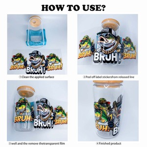 Autocollants UV pour gobelets imperméables, pour tasses <span class=keywords><strong>à</strong></span> café et gobelets isothermes, transfert facile, résistants aux rayures, toucher doux - Product Image 4