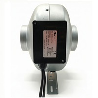 Ventilateur encastré EC 100-230V, moteur, boîtier métallique, roue en plastique, silencieux, haute efficacité, ventilation de pièce, hydroponie
