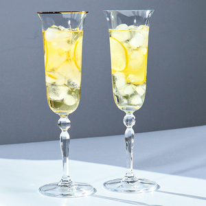 Flûte à <span class=keywords><strong>champagne</strong></span> en cristal moderne <span class=keywords><strong>et</strong></span> élégante, verre à vin pour mariage, hôtel, bar, restaurant, maison, gobelet en verre transparent de luxe - Product Image 5