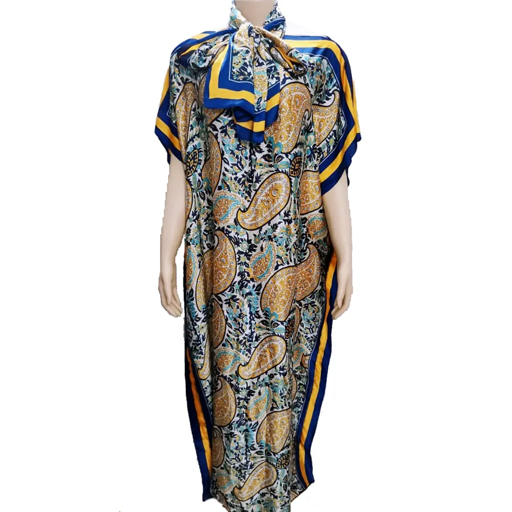 Moda diseñador moderno elegante casual belleza vestidos de mujer verano musulmán caftán vestido