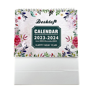 Calendrier de bureau à spirale mensuel avec logo personnalisé de dessin animé Kawaii, imprimé, organisateur de station, <span class=keywords><strong>2022</strong></span> <span class=keywords><strong>2023</strong></span>, support de table, calendrier à retourner - Product Image 3