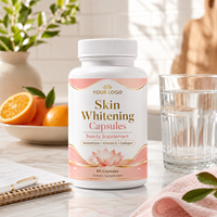 Kapsul Pemutih Kulit Label Pribadi OEM Suplemen Kecantikan Pil Vitamin Kapsul Pemutih Kulit yang Dapat Disesuaikan
