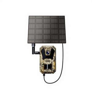 Caméra de chasse 4G pour l'extérieur, caméra d'<span class=keywords><strong>observation</strong></span> des <span class=keywords><strong>animaux</strong></span> HD, vision nocturne infrarouge, induction, alimentation solaire, 4MP TF - Product Image 1