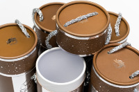 Tubes d'emballage en papier ronds personnalisés de luxe avec ruban de soie pour bougie vin parfum artisanat stockage ou affichage