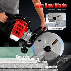 1400W a Gas 14 "Cut-Off in calcestruzzo nuova taglierina a disco motore a 2 tempi da 52cc con componente del motore del nucleo della ruota direzionale - Product Image 5