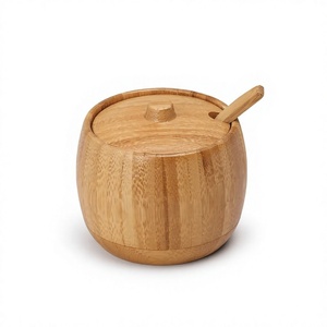 Handmade Classic Wooden Canister with Airtight Lid 250mL Capacity <b>for</b> <b>Kitchen</b> Spice <b>Storage</b> Eco-Friendly - Product Image 3