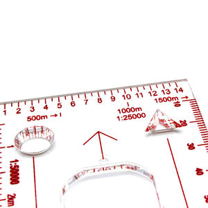 Portable étanche rempli d'huile boussole cadran lumineux affichage Mini carte d'arpentage pour la randonnée survie-acrylique plaque de base Boussole - Product Image 5