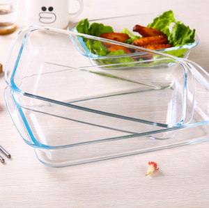 <span class=keywords><strong>Bandeja</strong></span> para hornear de vidrio Rectangular de alta calidad para <span class=keywords><strong>horno</strong></span> microondas doméstico Las mejores Sartenes para hornear - Product Image 3