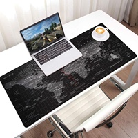 Grand tapis de souris antidérapant, carte du monde du jeu pour enfants, dimension XXL 800mm x 400mm, bords cousus pour ordinateur, jeu lisse
