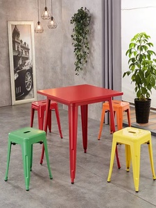 Thương mại <span class=keywords><strong>Bar</strong></span> đồ nội thất câu lạc bộ đêm kim loại bảng nhà bếp ăn sáng Cocktail bàn bên Bắc Âu mát phòng chờ màu đen kim loại bảng thanh - Product Image 3