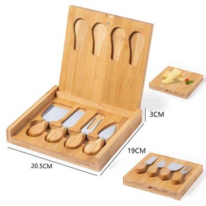 Juego de Cuchillos para Queso Multifuncional de Acero Inoxidable, Tabla de Cortar de Bambú Ecológica y Duradera para Fiestas de Charcutería y Hoteles - Product Image 2