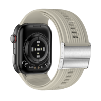 Bester Preis Wasserdichte NFC-Legierungsmetall-TI-AFE4950-EKG-EDA-Ermüdungsüberwachung Magnetisches Lade-Armband S105 Gesundheits-Smartwatch