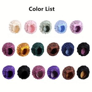 Gorro de Satén de Doble Capa de Seda con Banda Elástica Ajustable para Cabello Rizado, con Scrunchie, Regalo Promocional - Product Image 4